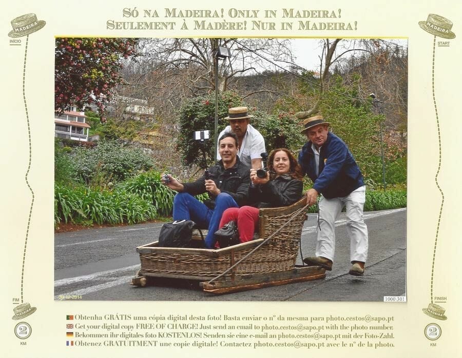BAJADA CON LAS CESTAS EN FUNCHAL