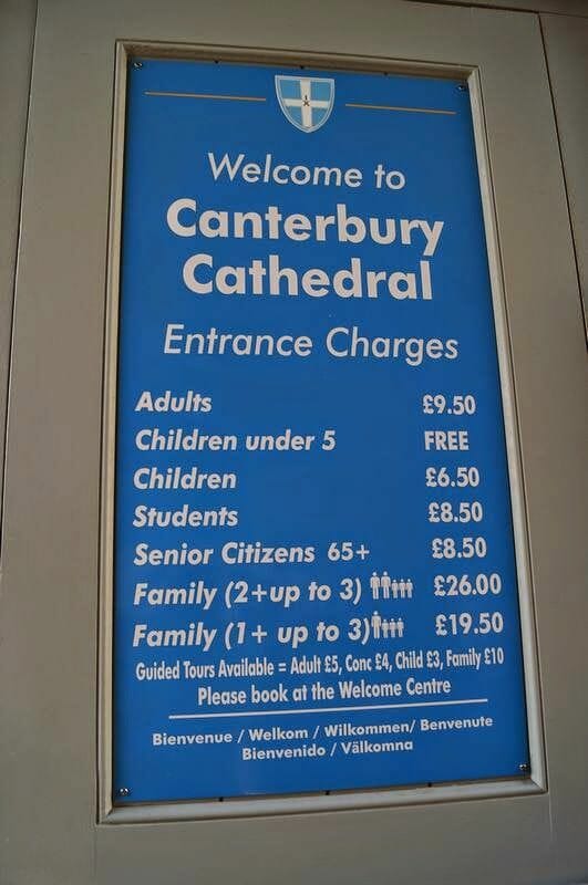 Precios Catedral de Canterbury