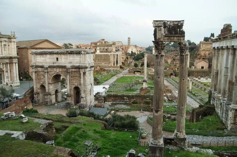 oro desde el Tabulario foro romano, ruinas romanas