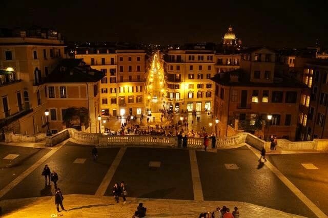 piazza spagna roma noche