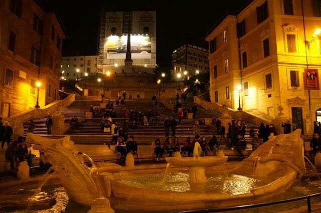 piazza spagna roma noche