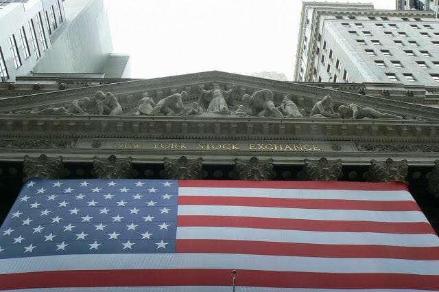 Wall street stars and stripes