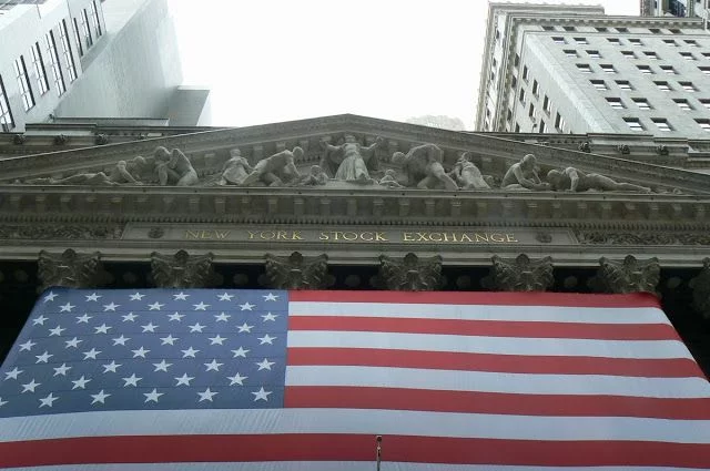 Wall street stars and stripes