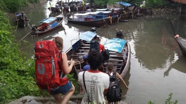 embarcadero de ao nang hacia railay