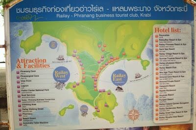mapa tonsai y Railay