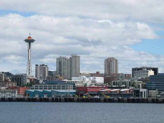 bainbridge ferry, Seattle, puerto Seattle, vistas Seattle desde el mar
