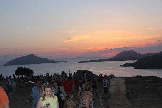 atardecer en cabo Sunion