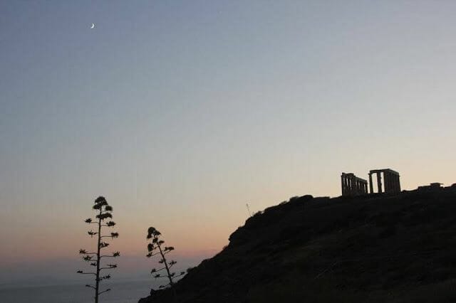 atardecer en cabo Sunion