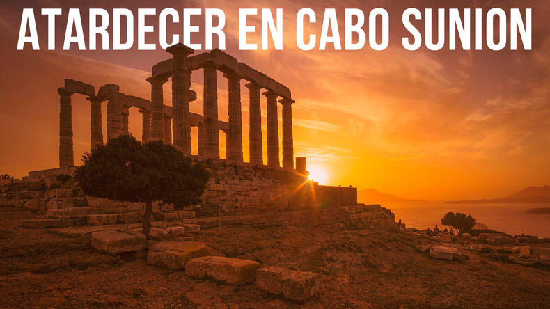 Atardecer en cabo Sunion