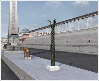 Columna de las Serpientes, Columna Serpentina, Trípode de Delfos,Trípode de Platea