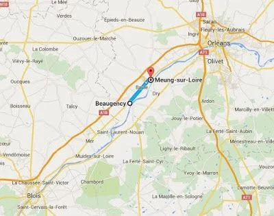 mapa de Beaugency