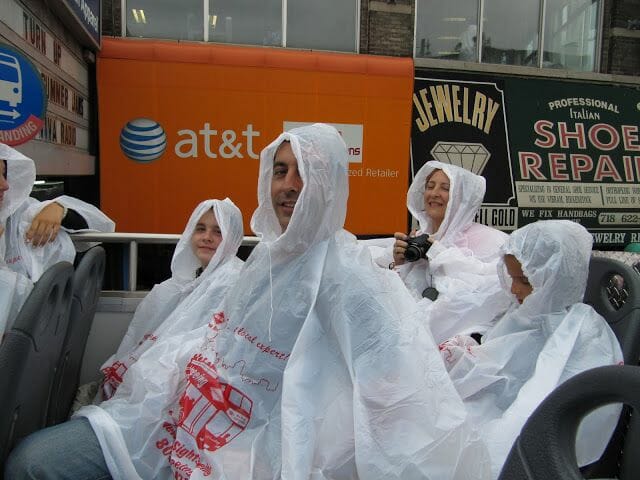 capelinas de lluvia del bus turistico bus turístico, bus turístico Nueva York, autobús turístico de New York