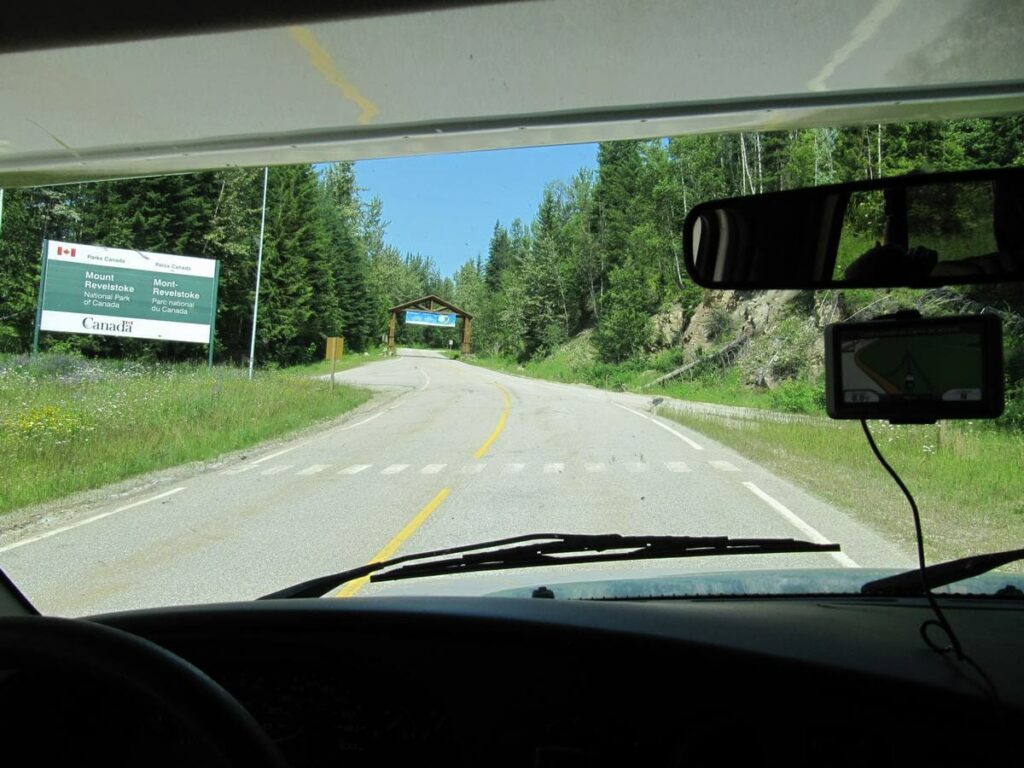 entrada al parque de monte revelstoke