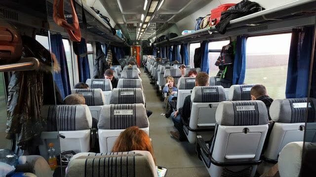 vagon del tren para ir de Belgrado a Budapest