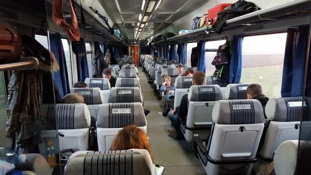 vagon del tren para ir de Belgrado a Budapest