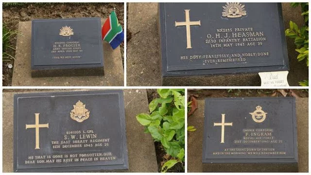 cementerio de guerra de Kanchanaburi lápidas