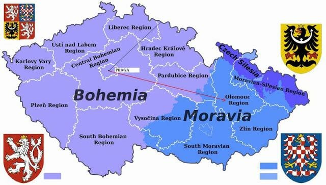 mapa de chequia