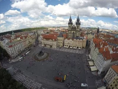 PLAZA VIEJA DE PRAGA desde lo alto de la torre del ayuntamiento