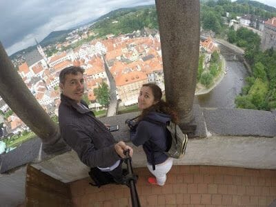 vistas torre de Cesky krumlov