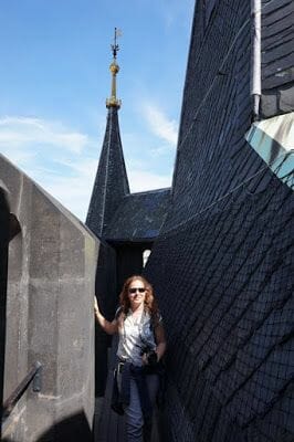 en lo alto de la Torre de la Pólvora de Praga