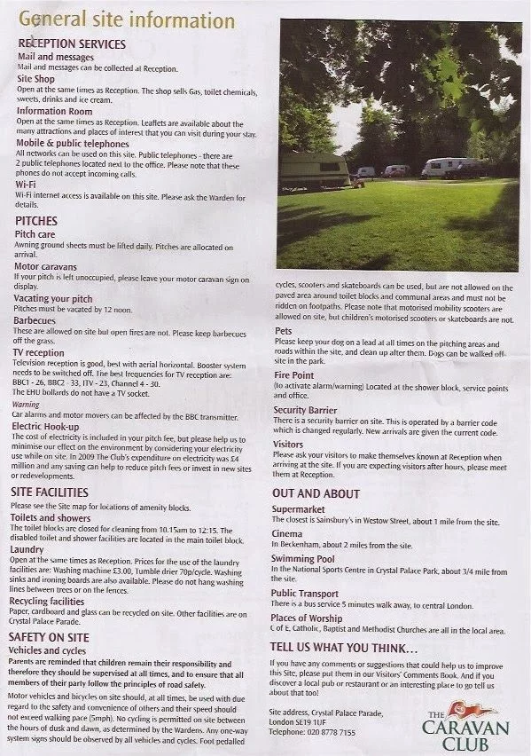 Camping Crystal Palace de Londres