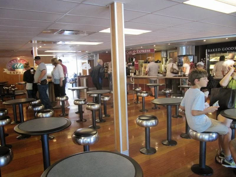 interior del ferry a Nanaimo