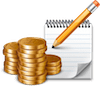 icono monedas libreta