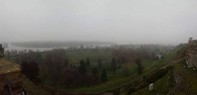Desembocadura río Sava en el Danubio desde Kalemegdan