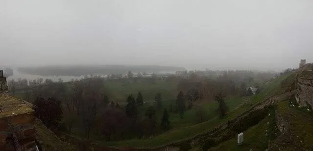 Desembocadura río Sava en el Danubio desde Kalemegdan