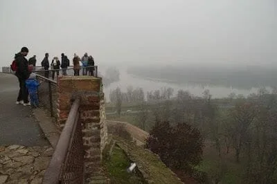 Desembocadura río Sava en el Danubio desde Kalemegdan