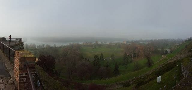 Desembocadura río Sava en el Danubio desde Kalemegdan
