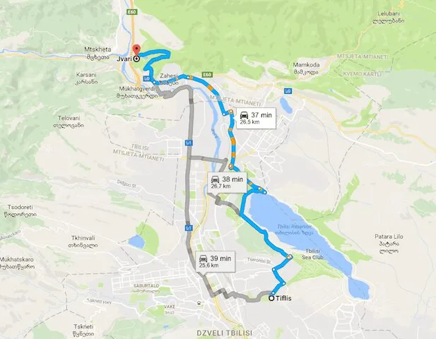 carretera militar georgiana hasta el monte Kazbek