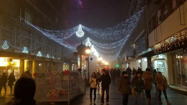 Navidad en Belgrado calles