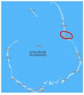 isla de Nilandhoo en atolon Huvadhoo Maldivas