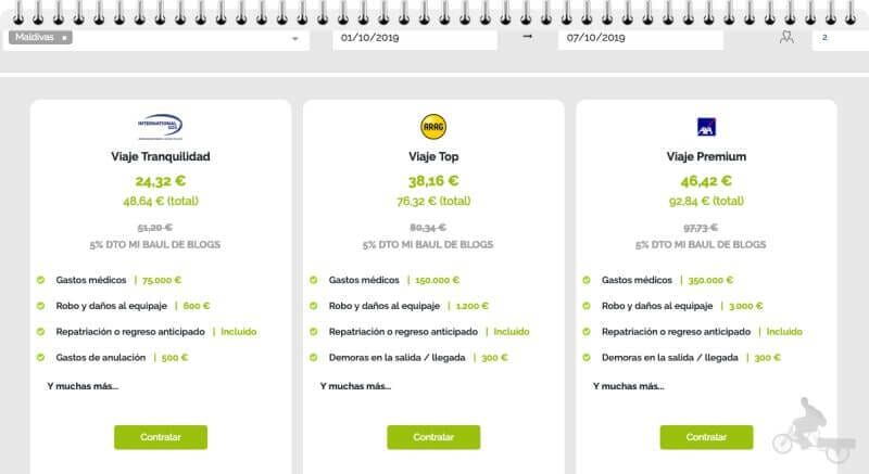 mejor seguro viaje maldivas