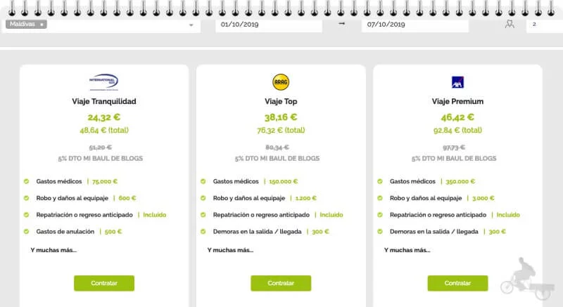 mejor seguro viaje maldivas