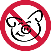 Icono prohibido carne de cerdo