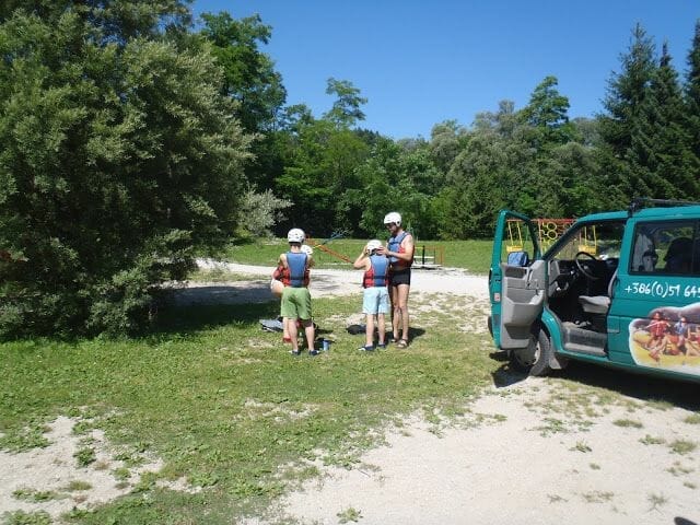Rafting Eslovenia con niños en el río Sava