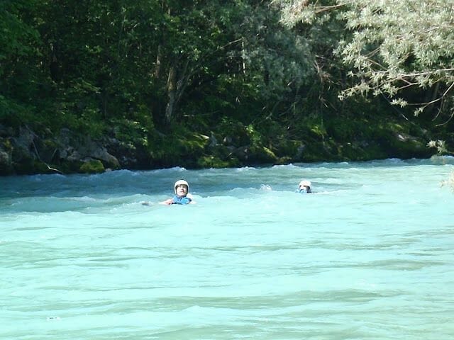 Rafting Eslovenia con niños en el río Sava