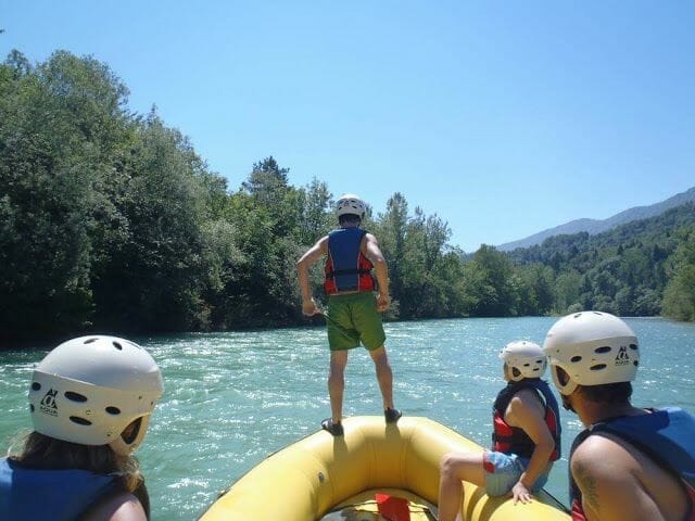 Rafting Eslovenia con niños en el río Sava