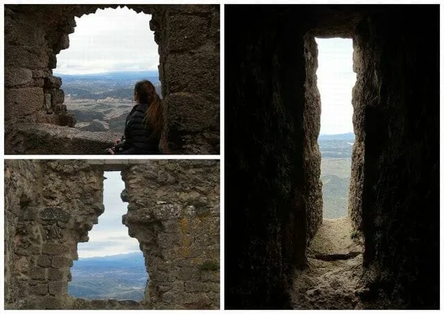 castillo de queribus ventanas