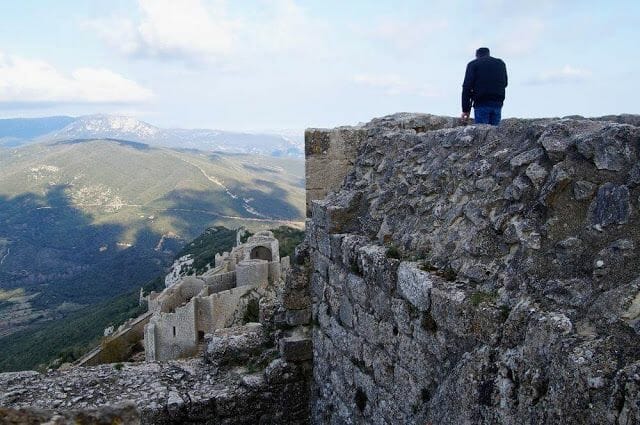 vistas desde los castillos de la ruta de los cátaros