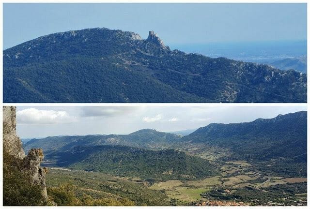 queribus desde castillo de Peyrepertuse