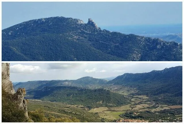 queribus desde castillo de Peyrepertuse