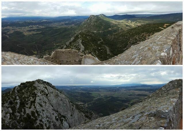 castillo de queribus paisaje