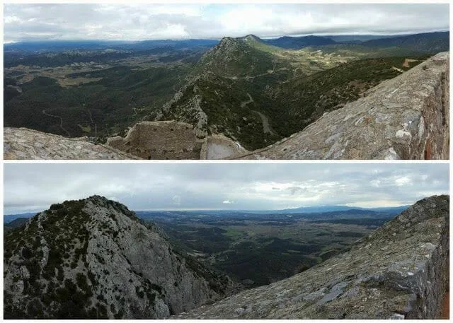 castillo de queribus paisaje