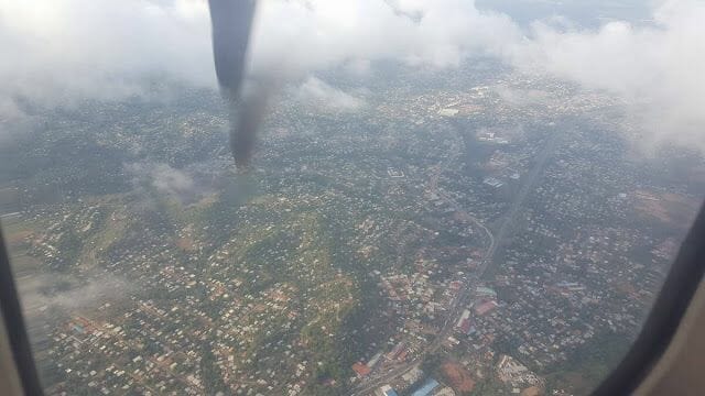 volando sobre Panamá
