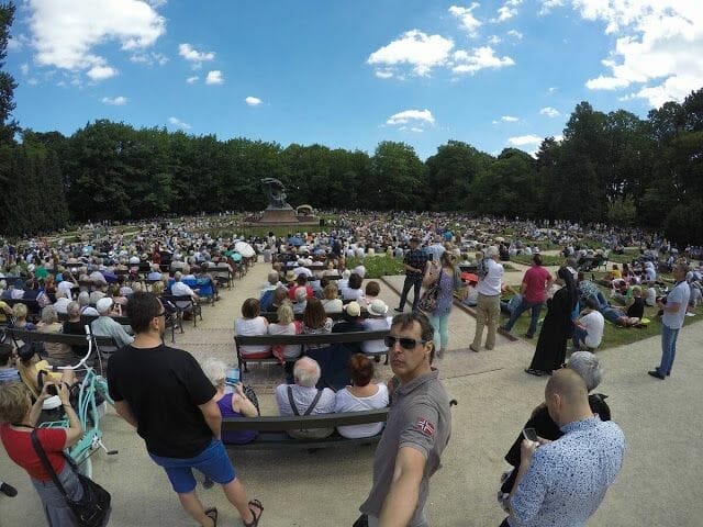 Parque Lazienki y concierto de Chopin