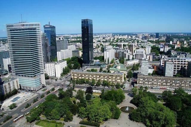 vistas desde el mirador - Palacio de la Cultura y la Ciencia Varsovia