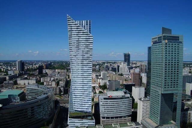 el Złota 44 desde el mirador del Palacio